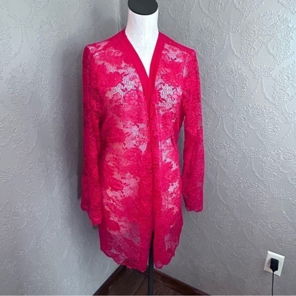 Vintage Intimate attitudes 3x 4x lace robe great condition red
